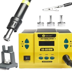 ESTACIÓN DE CALOR DE 1000W SIN CAUTÍN CON PANTALLA DIGITAL INTELIGENTE, INCLUYE 3 BOQUILLAS