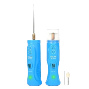 MAQUINA DE CORTE MULTIFUNCIONAL PARA REMOVEDOR DE PEGAMENTO Y PANTALLAS COLOR CELESTE