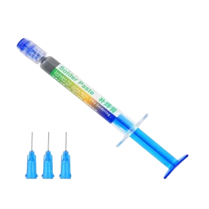 ESTAÑO EN PASTA PARA SOLDAR EN JERINGA CON AGUJA PARA SOLDADURAS DE PALCA BASE DE ALTA GAMA 138°