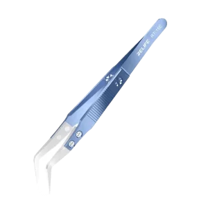 PINZA DE PRECISION DE TITANIUM CURVA PUNTA DE CERAMICA