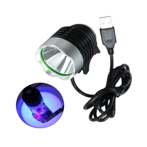 LAMPARA USB UV 5V T6 LUZ PURPURA LED CON BOTON DE ENCENDIDO Y APAGADO