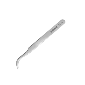 PINZA DE PRECISIÓN DE ACERO INOXIDABLE PUNTA CURVA